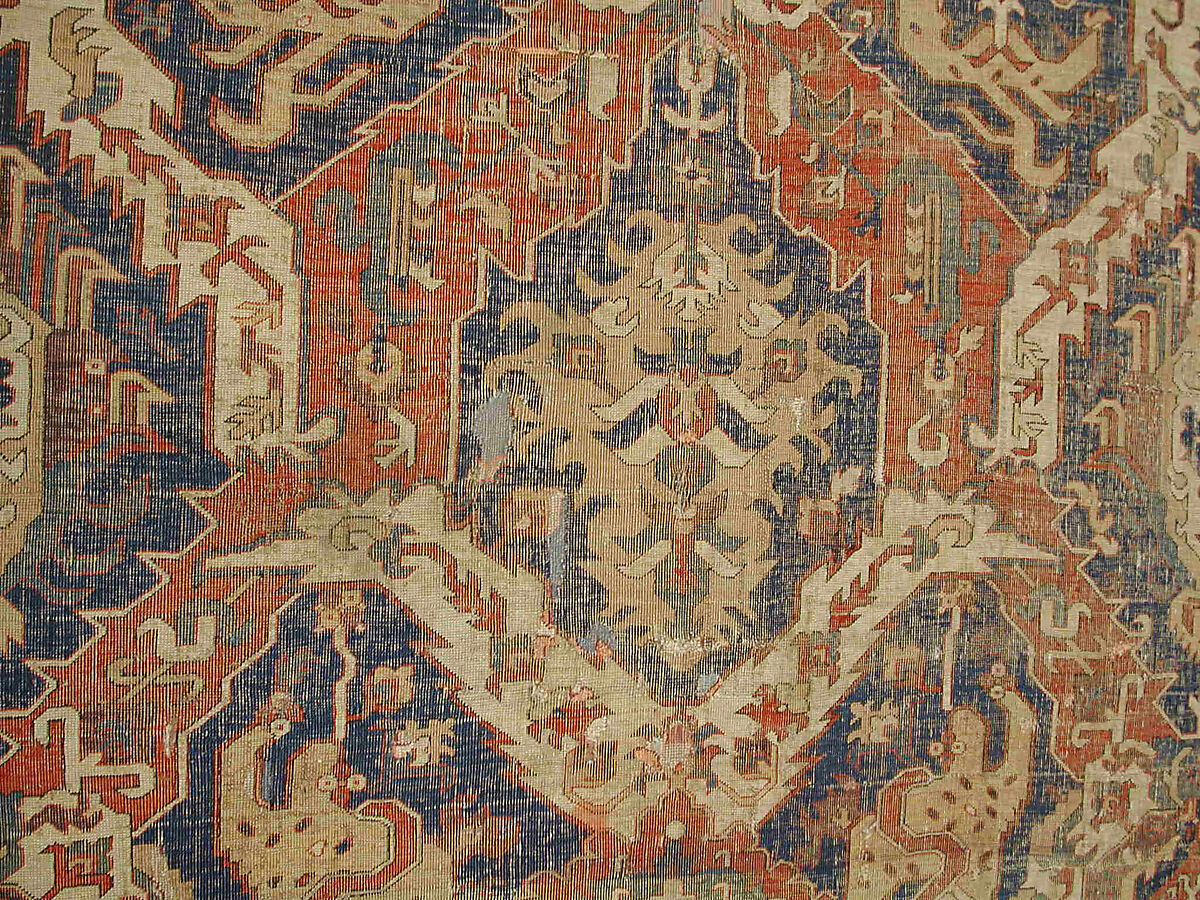Dragon Carpet, Wool (warp, weft, pile); symmetrically knotted pile