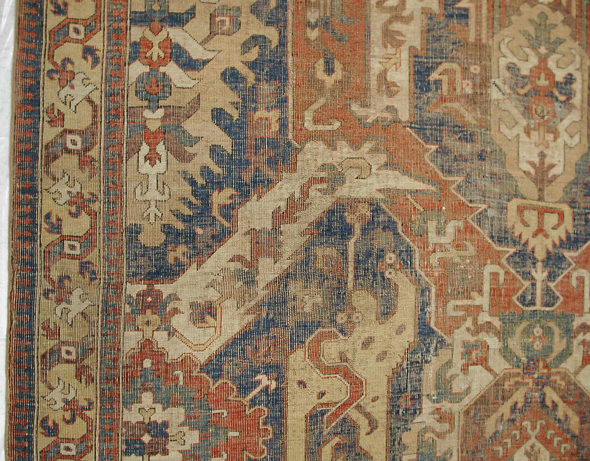 Dragon Carpet, Wool (warp, weft, pile); symmetrically knotted pile