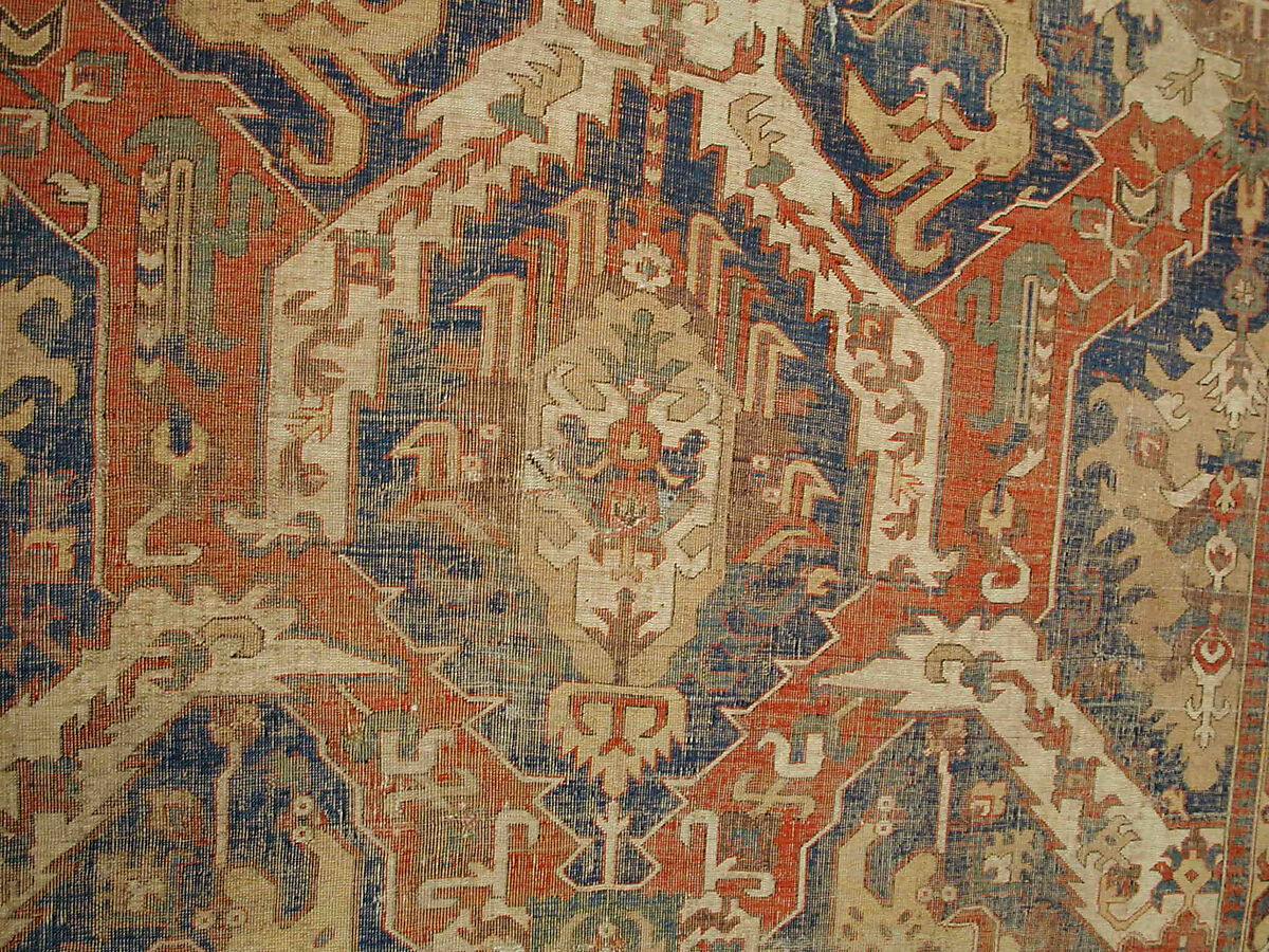 Dragon Carpet, Wool (warp, weft, pile); symmetrically knotted pile