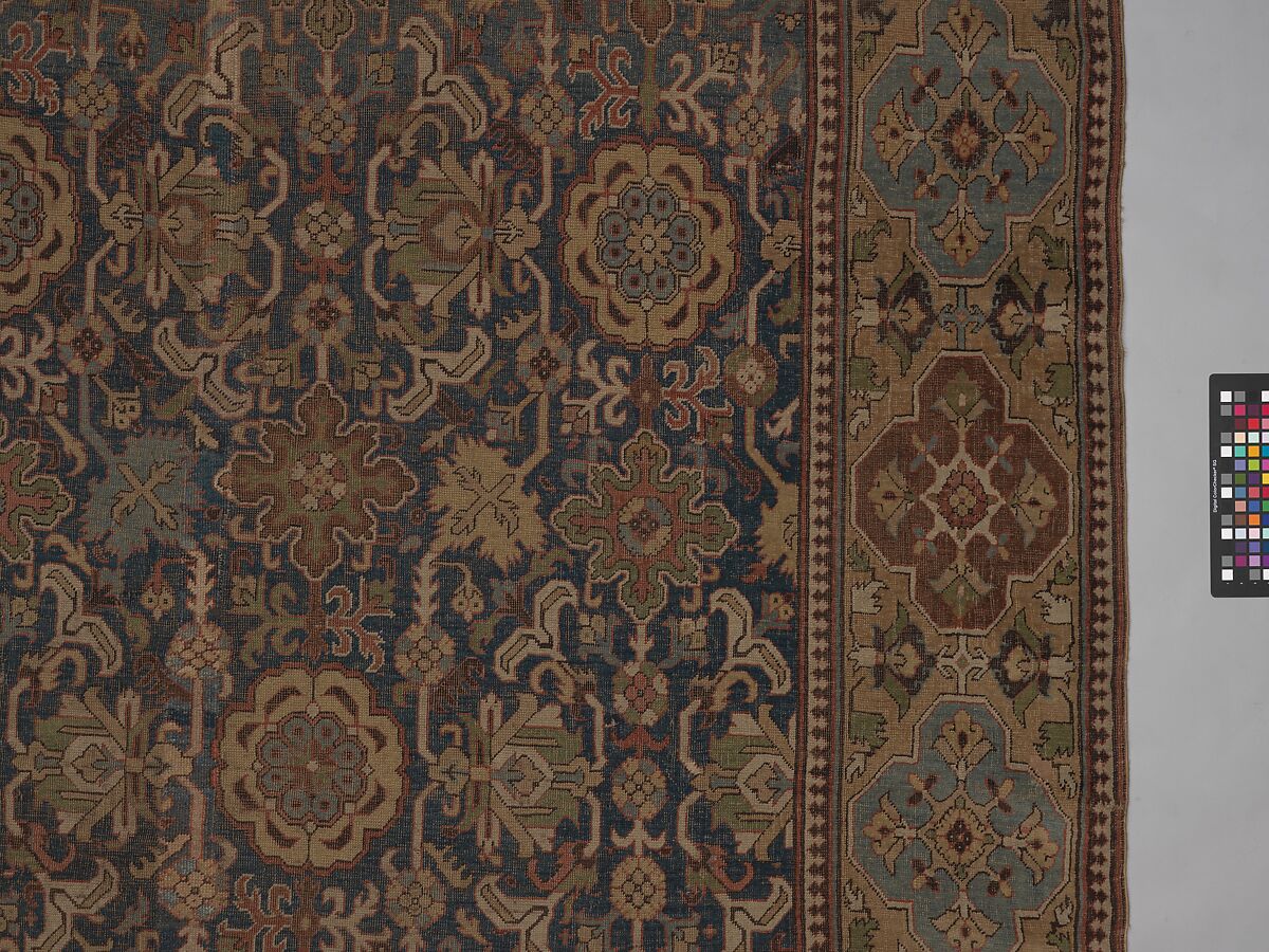 Harshang Carpet, Wool; symmetrically knotted pile
