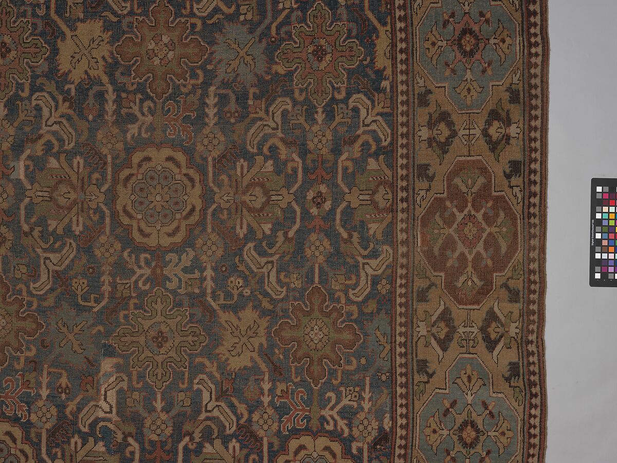 Harshang Carpet, Wool; symmetrically knotted pile