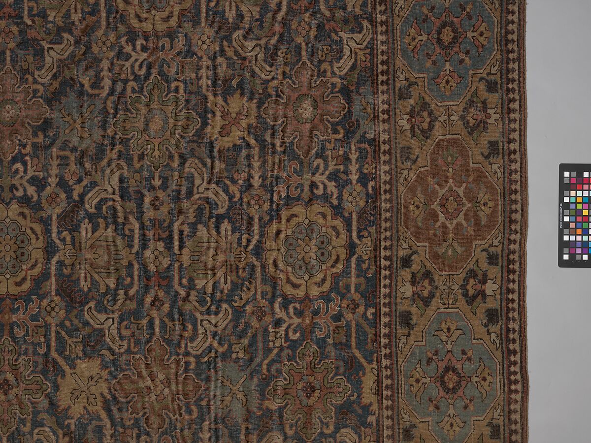 Harshang Carpet, Wool; symmetrically knotted pile