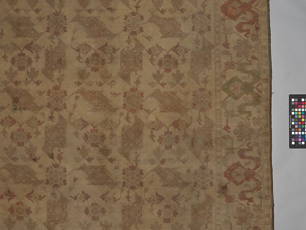 Bird carpet, Wool (warp, weft and pile); symmetrically knotted pile