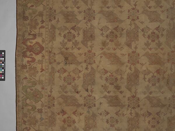 Bird carpet, Wool (warp, weft and pile); symmetrically knotted pile