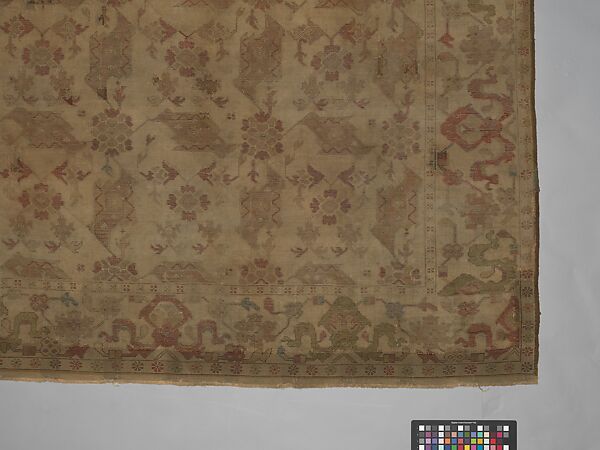 Bird carpet, Wool (warp, weft and pile); symmetrically knotted pile