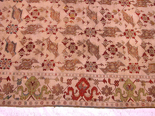 Bird carpet, Wool (warp, weft and pile); symmetrically knotted pile