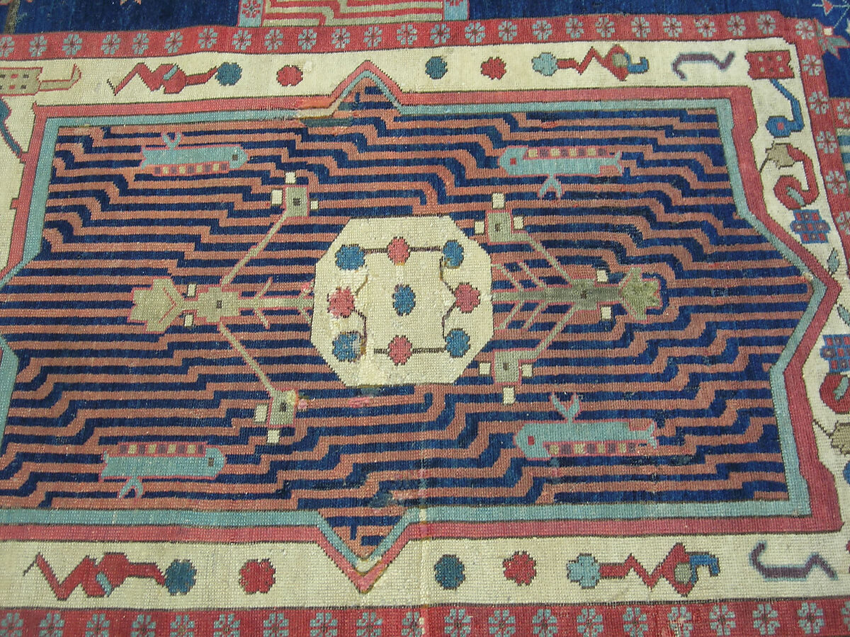Garden Carpet, Cotton (warp and weft), wool (pile); symmetrically knotted pile