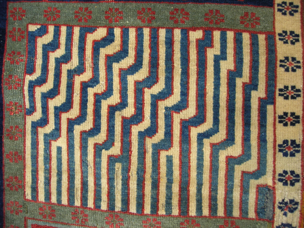 Garden Carpet, Cotton (warp and weft), wool (pile); symmetrically knotted pile