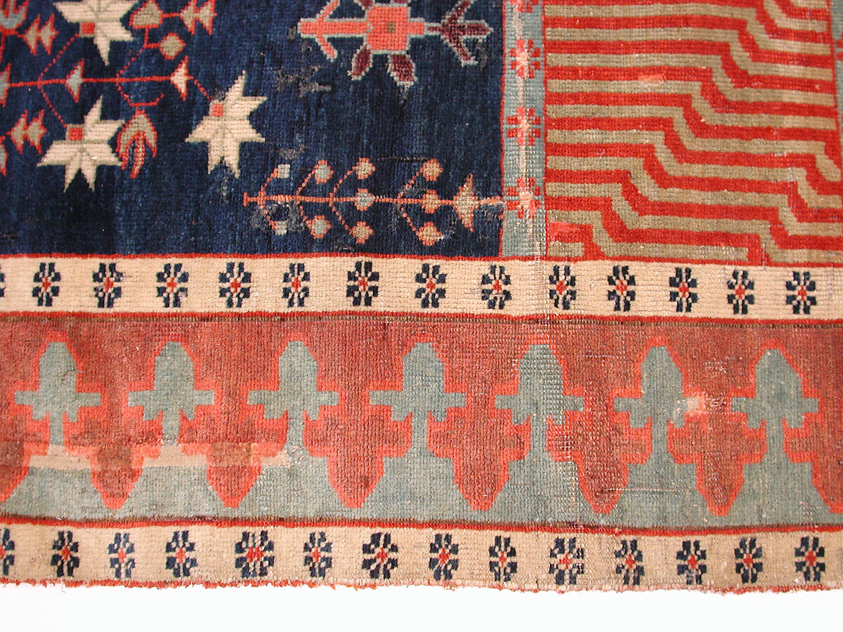 Garden Carpet, Cotton (warp and weft), wool (pile); symmetrically knotted pile