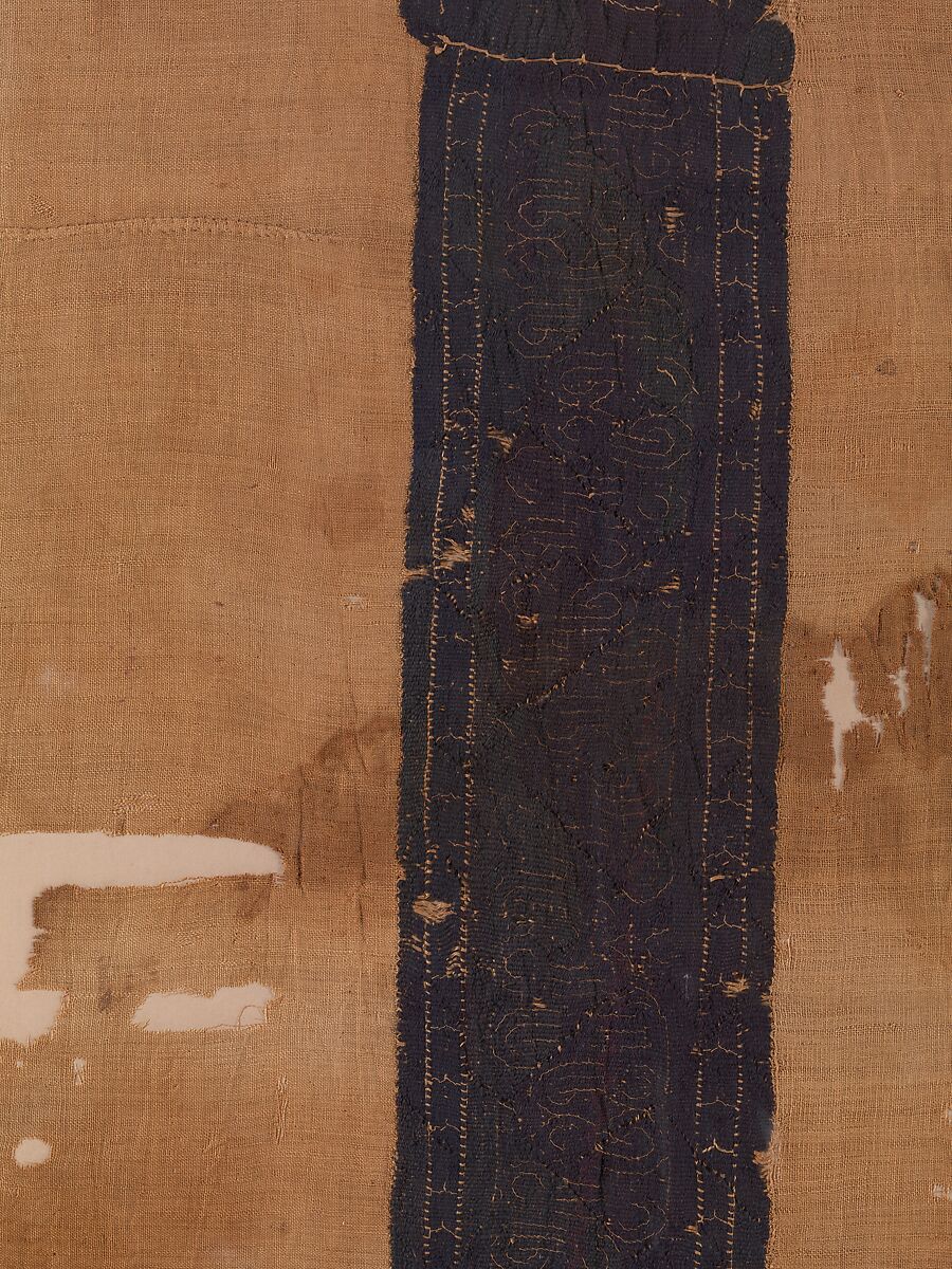 Hanging with Polychrome Columns, Linen, wool; tapestry weave