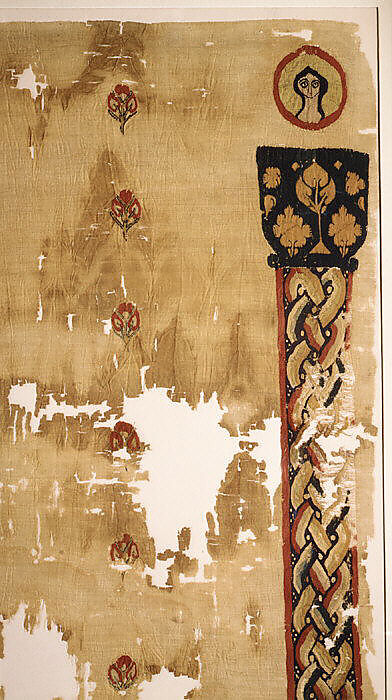 Hanging with Polychrome Columns, Linen, wool