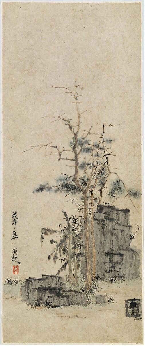 Landscapes, Figures, and Flowers, Chen Hongshou (Chinese, 1598/99–1652), Album of twelve leaves; ink and color on paper, China