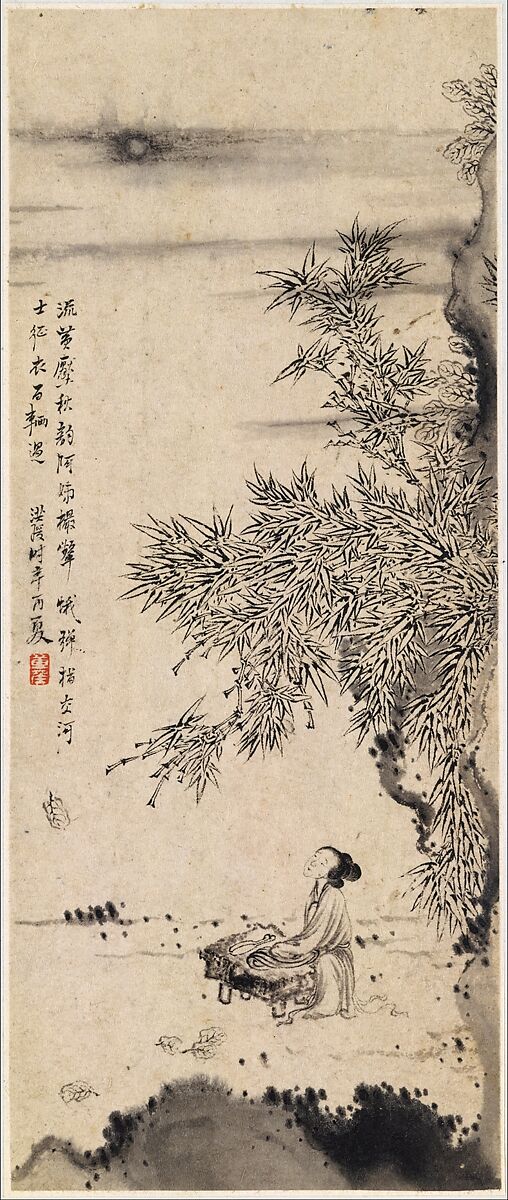 Landscapes, Figures, and Flowers, Chen Hongshou (Chinese, 1598/99–1652), Album of twelve leaves; ink and color on paper, China
