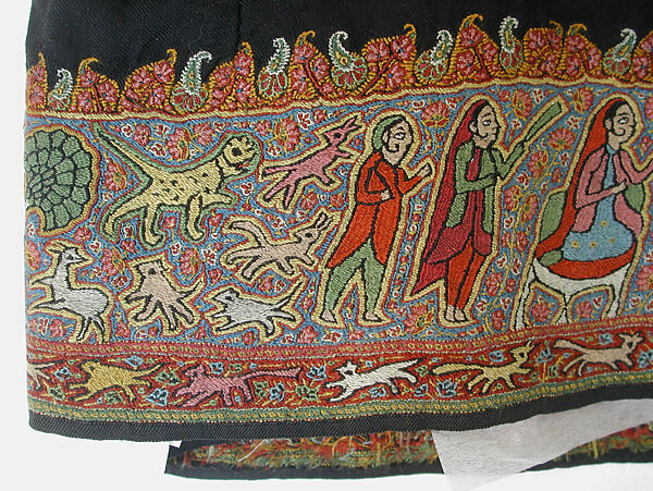 Embroidered Coat, Wool, silk; twill weave, embroidered