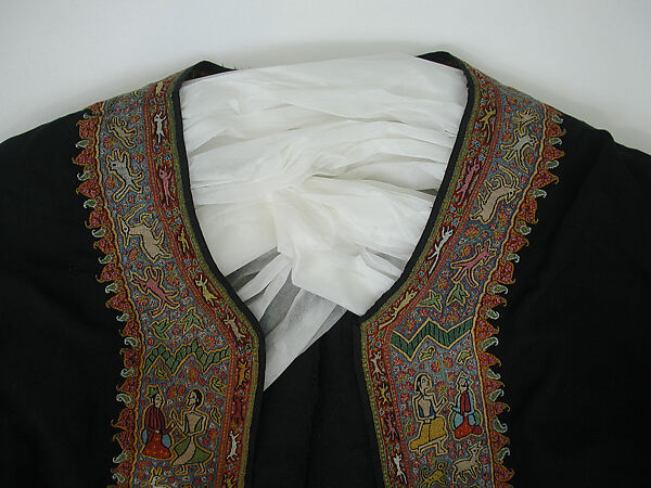 Embroidered Coat, Wool, silk; twill weave, embroidered