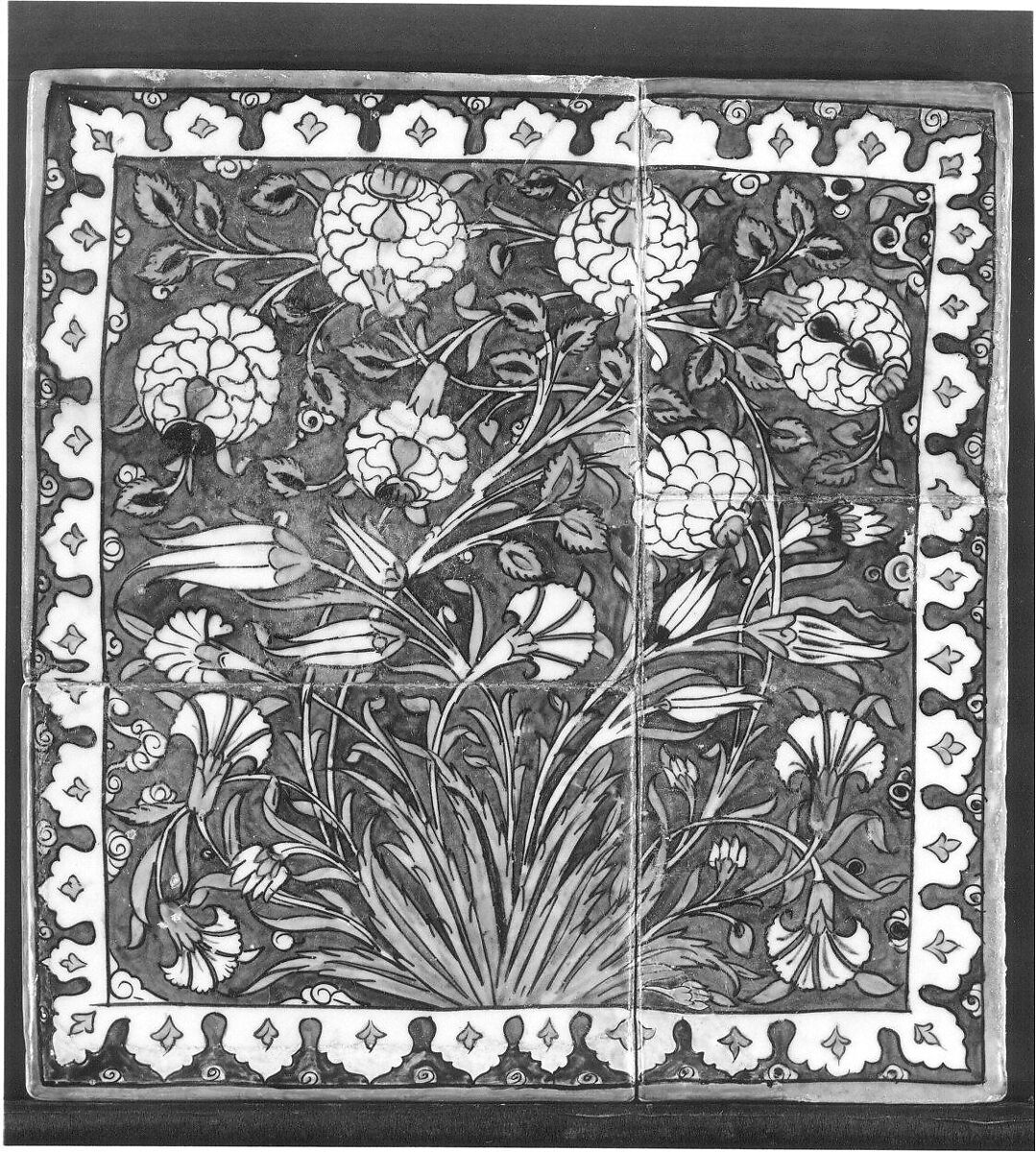 Tile Panel, Stonepaste; underglaze painted