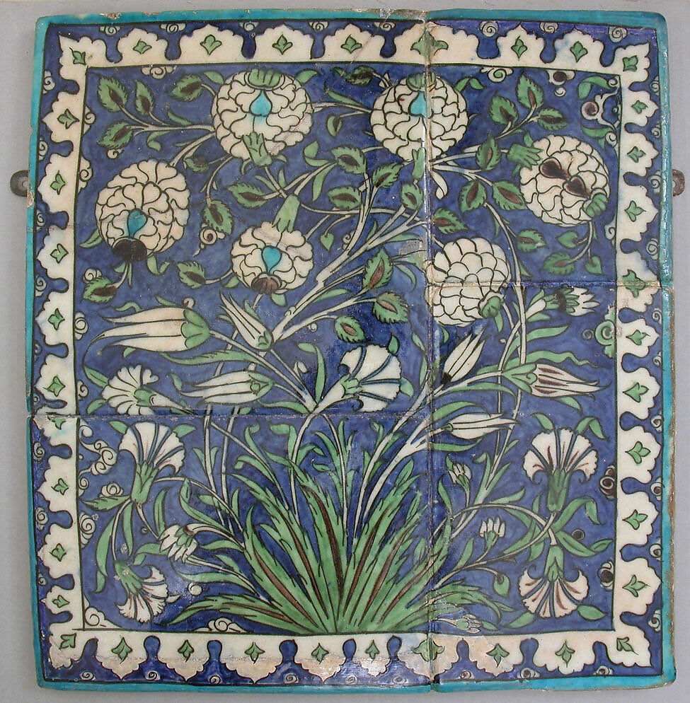 Tile Panel, Stonepaste; underglaze painted 