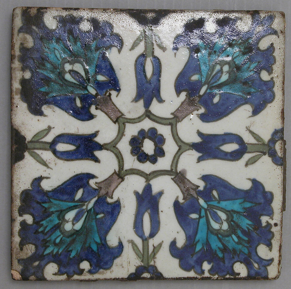 Tile Panel, Stonepaste; underglaze painted