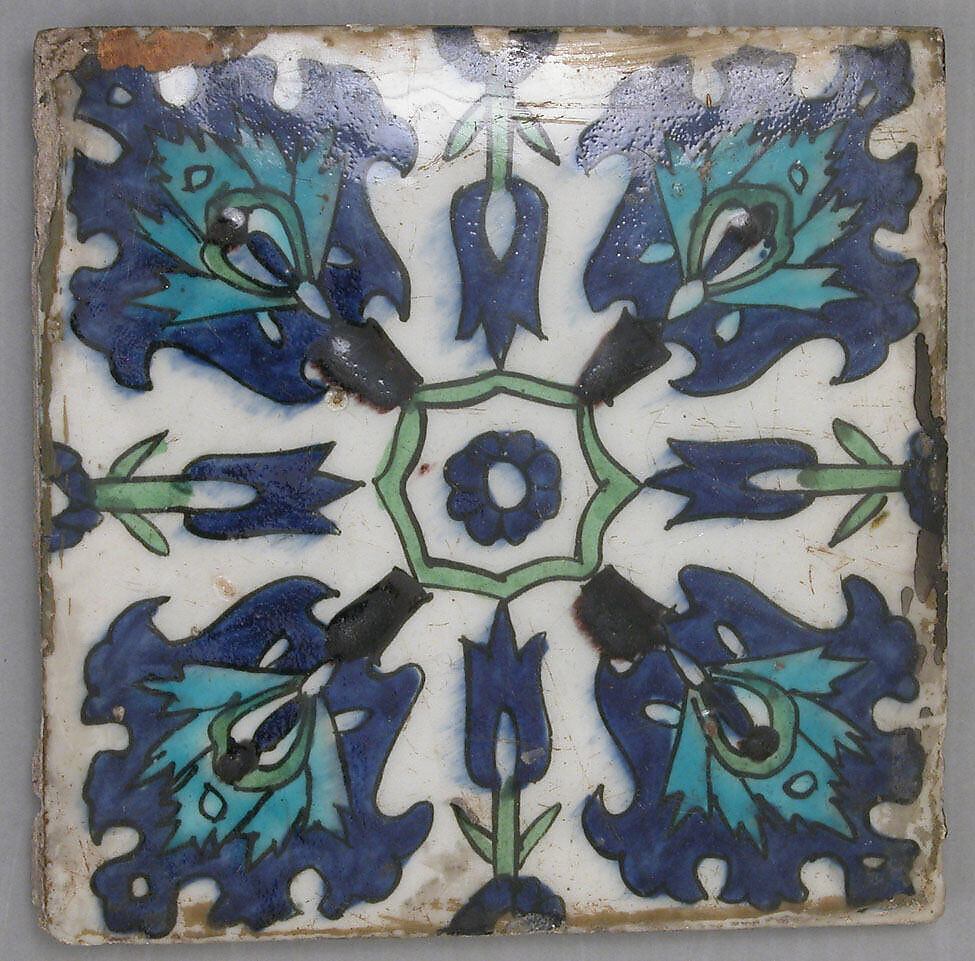 Tile Panel, Stonepaste; underglaze painted