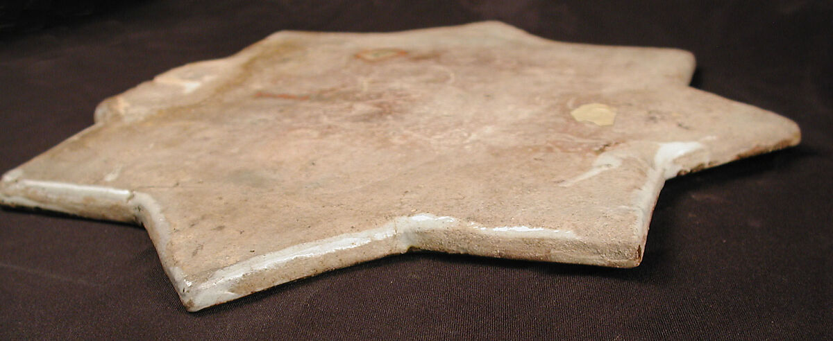 Star-Shaped Tile, Stonepaste; overglaze luster-painted