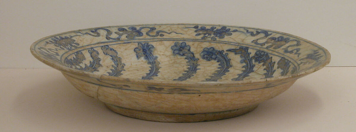 Dish, Pottery; glazed