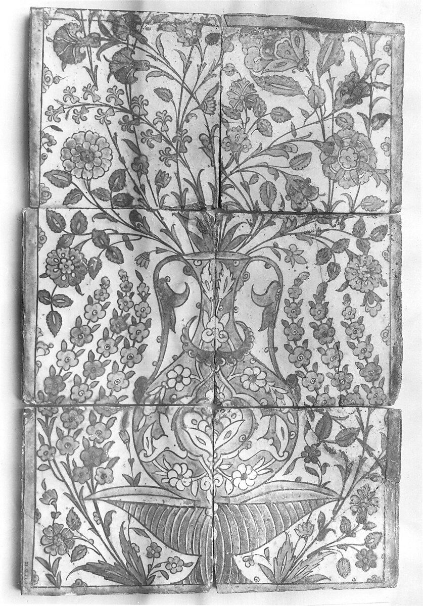 Tile Panel, Stonepaste; underglaze painted
