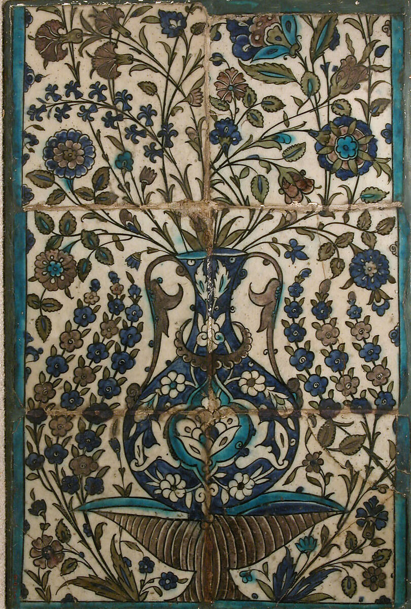 Tile Panel, Stonepaste; underglaze painted 