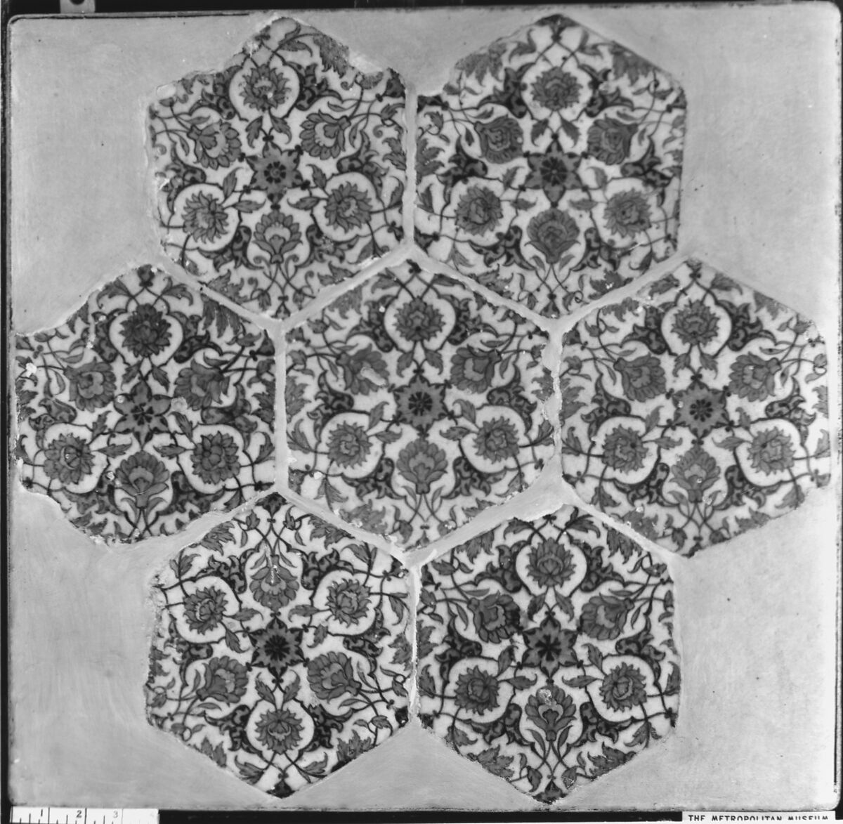 Tile Panel, Stonepaste, polychrome painted under transparent colorless glaze