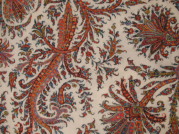 Shawl, Wool; embroidered