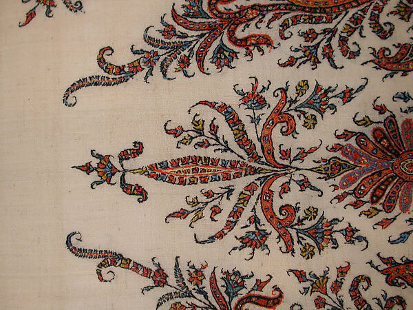 Shawl, Wool; embroidered