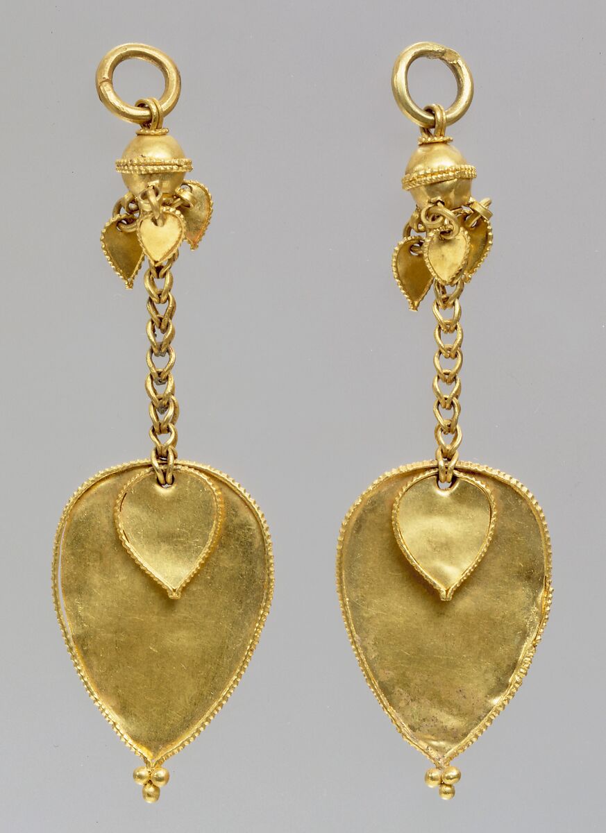 Earring (one of a pair), Gold, Korea