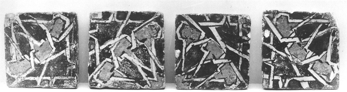 Tile, Stonepaste; glazed