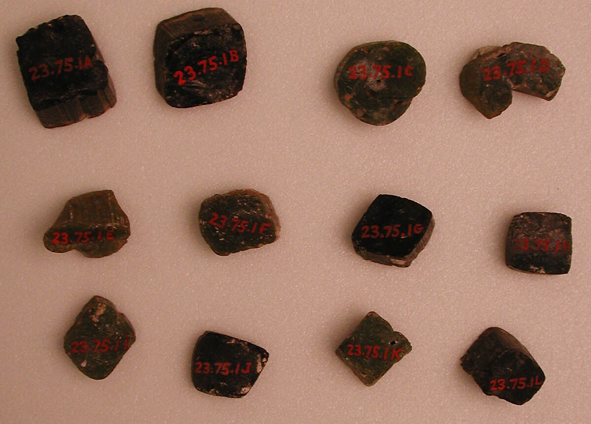 Mosaic Tesserae, Glass, green and blue