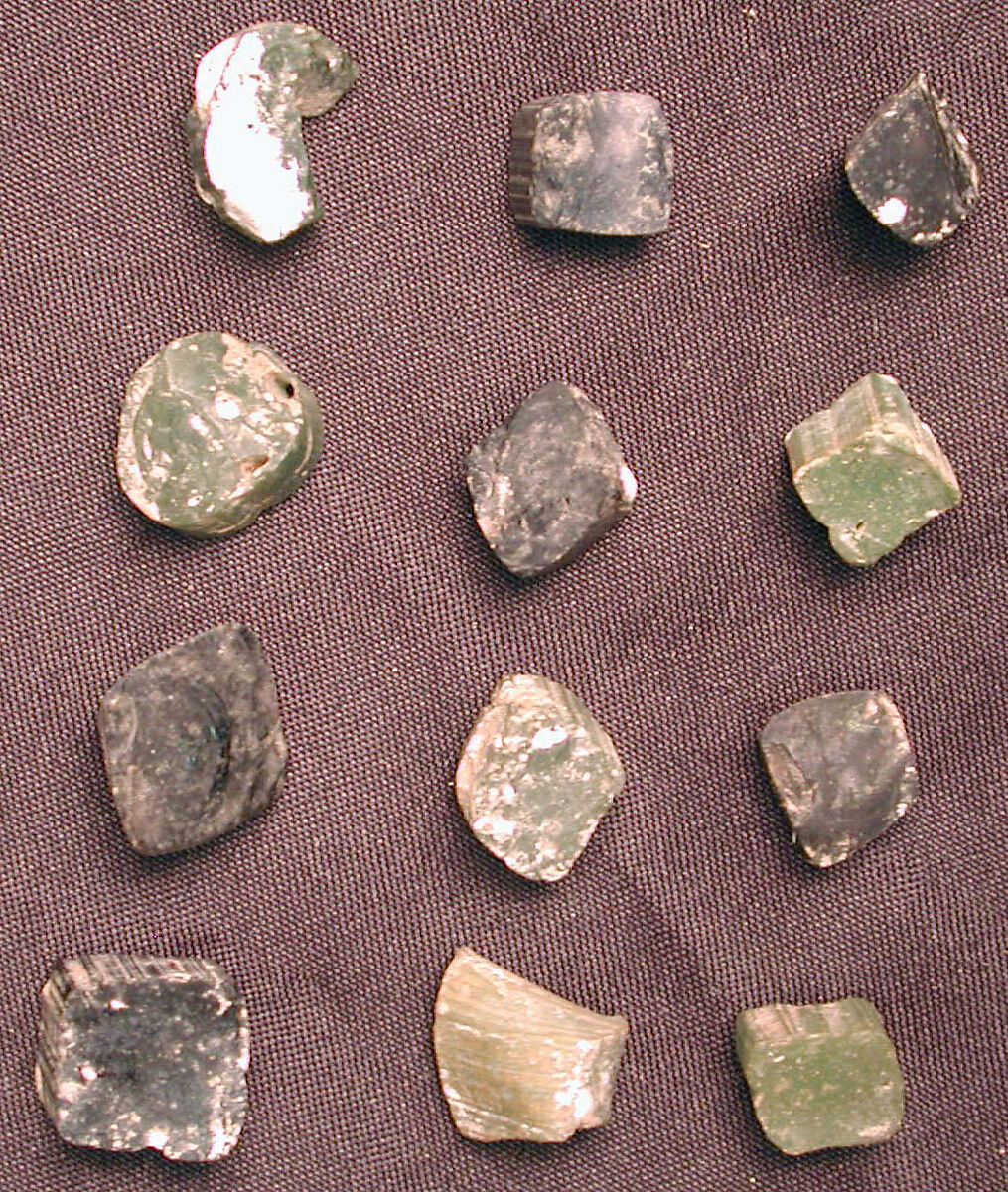 Mosaic Tesserae, Glass, green and blue