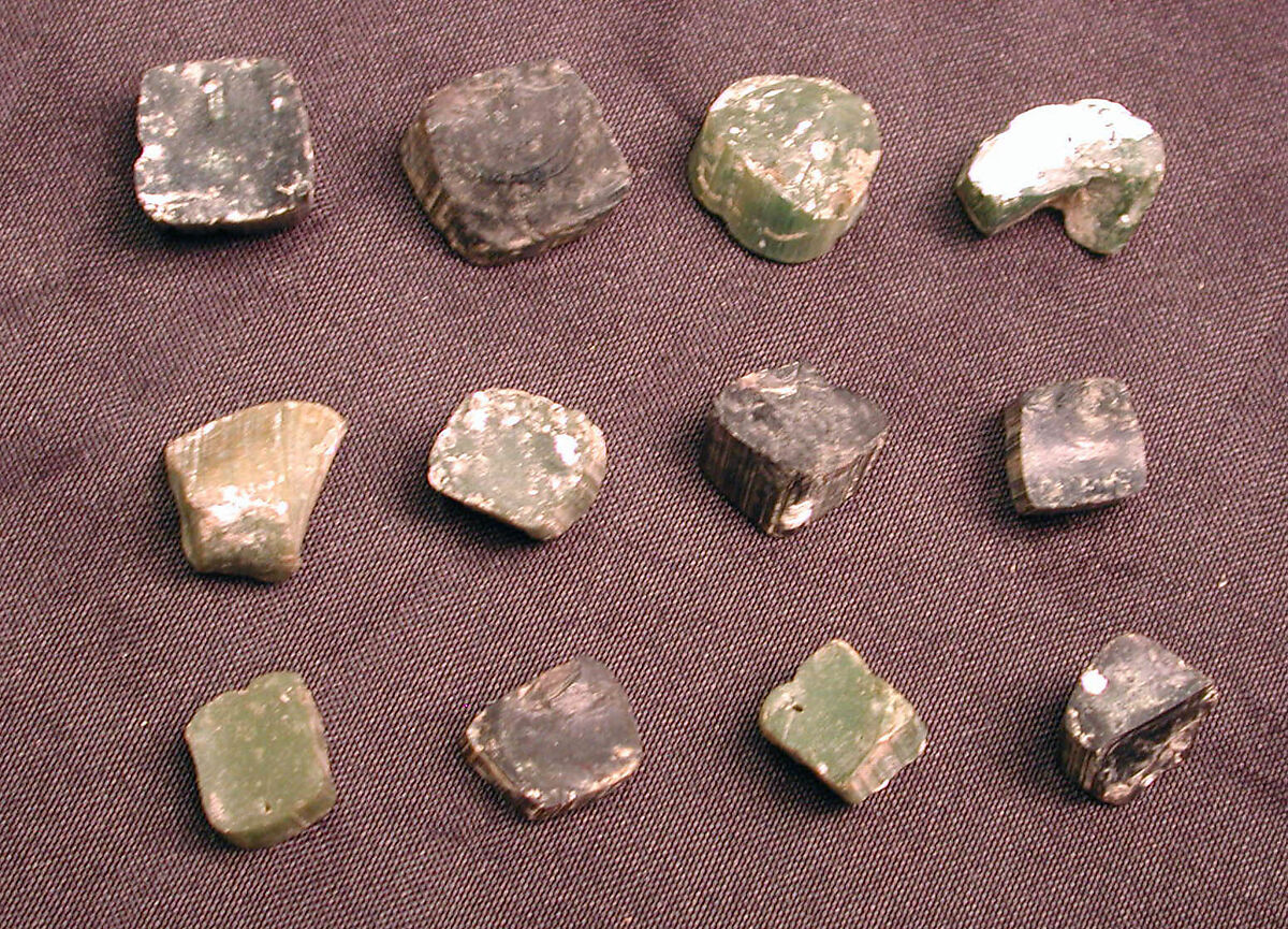 Mosaic Tesserae, Glass, green and blue