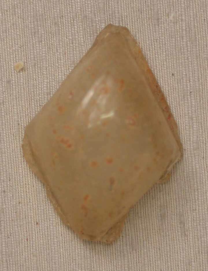 Shaped Inlay Pieces, Glass; mold blown and tooled