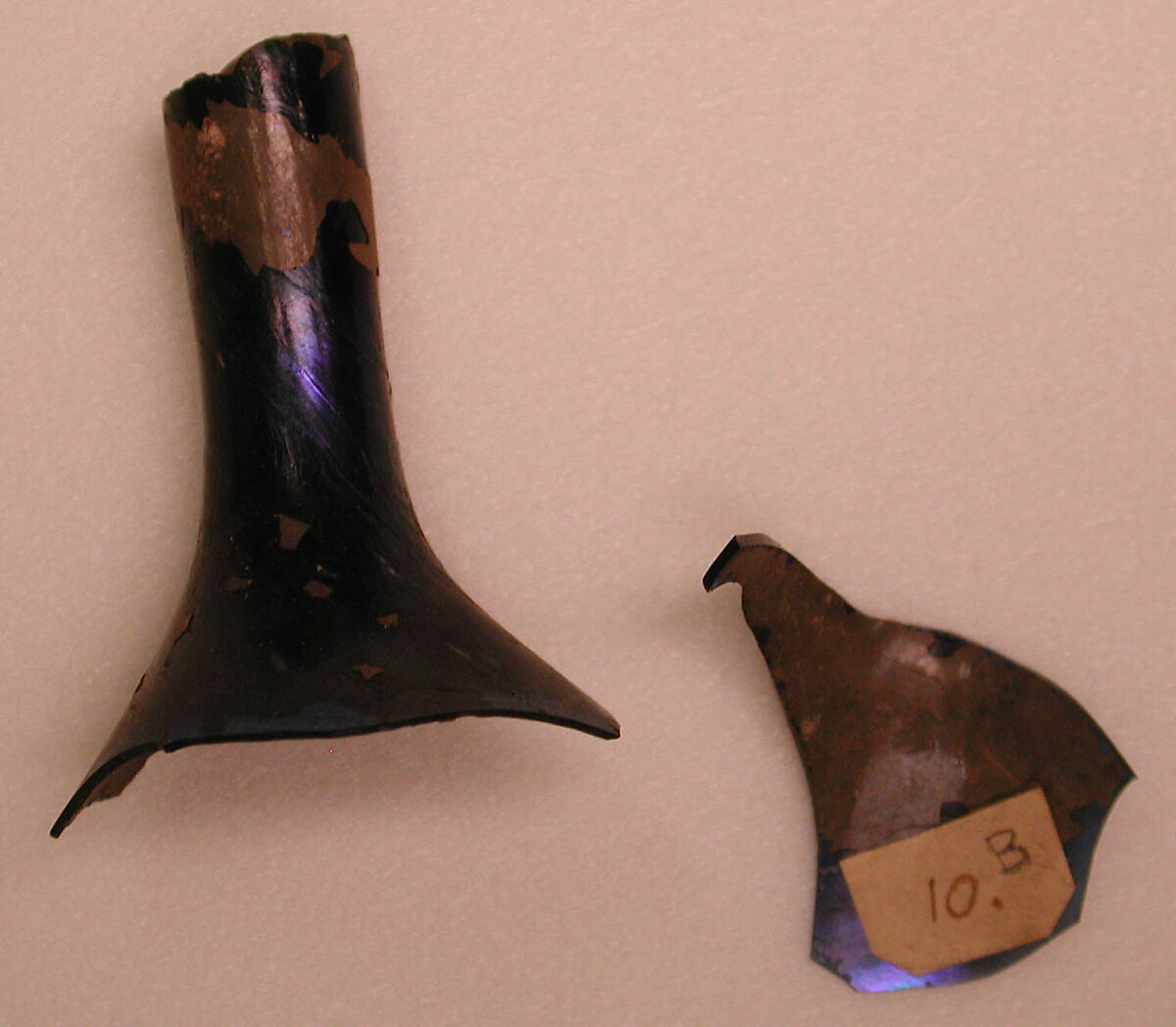 Fragments of a Bottle, Glass; free-blown, undecorated