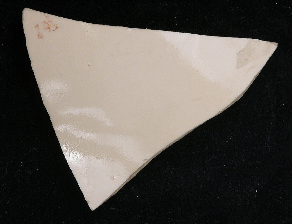 Fragment of Porcelaneous Ware, Porcelaneous ware with clear glaze 