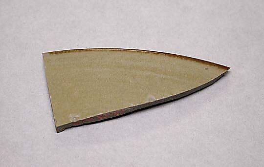 Three Fragments of Yue Ware Bowls, Stoneware; celadon glazed (Yue ware)