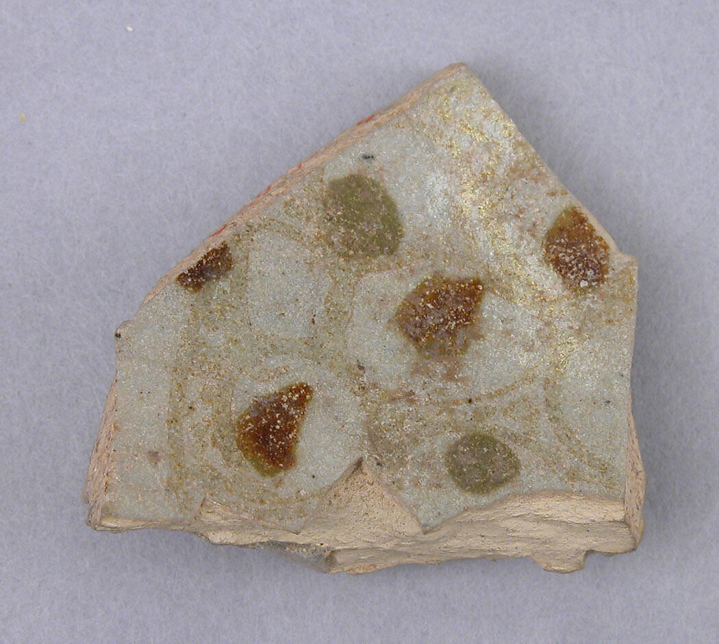 Fragments of Luster Ceramics in One or Two Colors, Earthenware; luster-painted