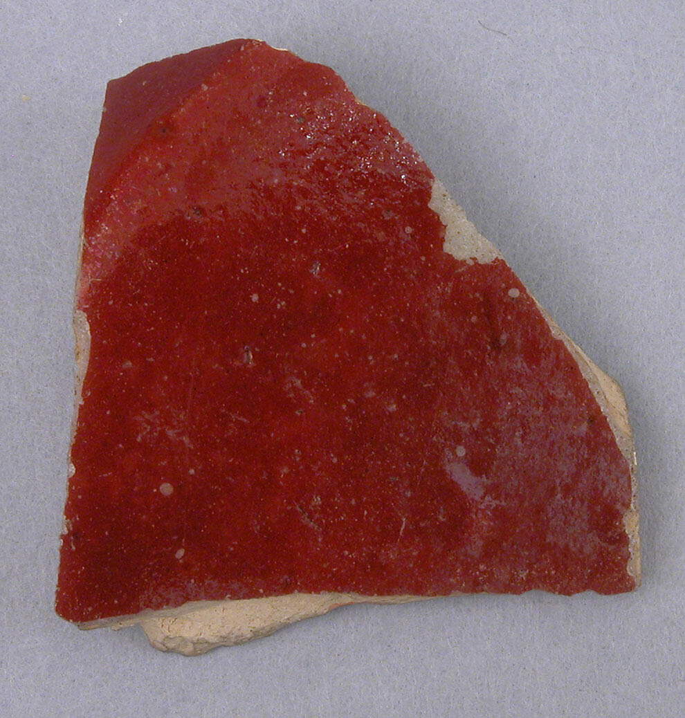 Fragments of Luster Ceramics in One or Two Colors, Earthenware; luster-painted