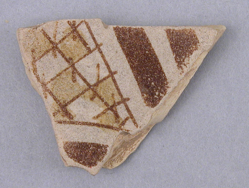 Fragments of Luster Ceramics in One or Two Colors, Earthenware; luster-painted