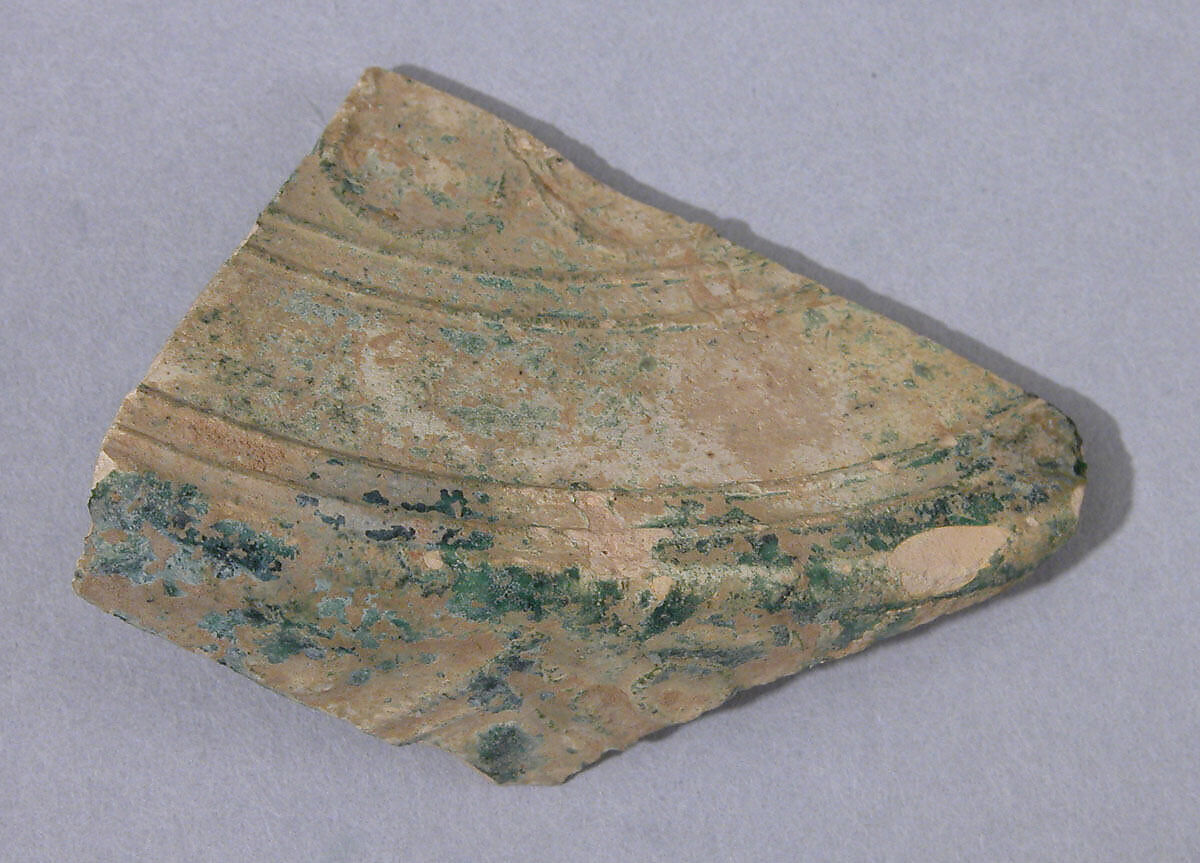 Fragments of Molded Glazed Ceramics, Earthenware; molded and glazed