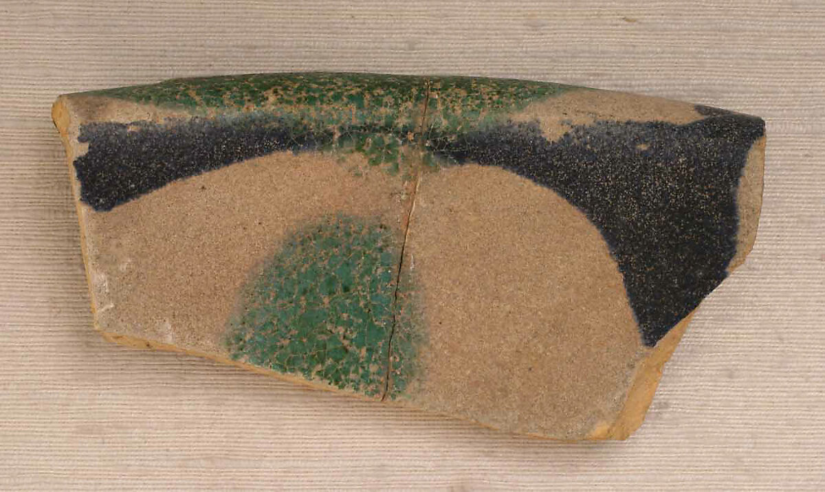 Fragments of Ceramics Painted on Opacified Glaze, Earthenware; painted on opaque white (tin) glaze 