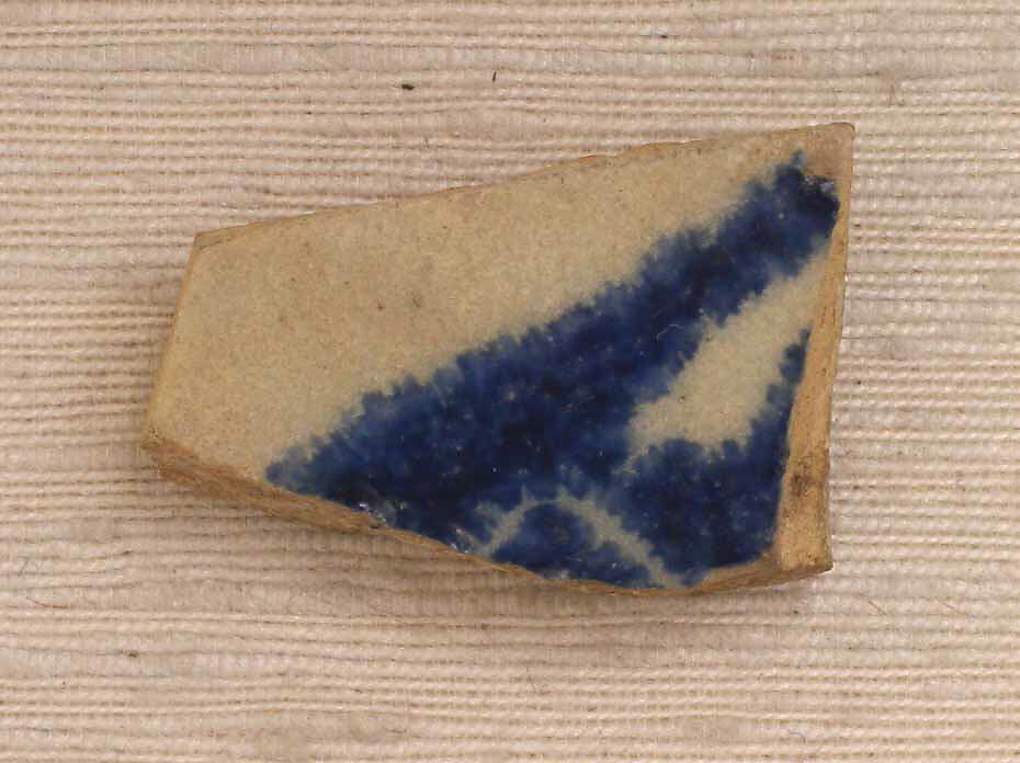 Fragments of Ceramics Painted on Opacified Glaze, Earthenware; painted on opaque white (tin) glaze