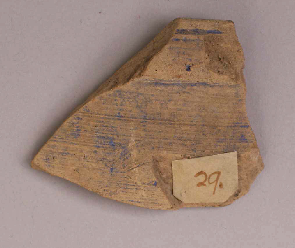 Fragment, Earthenware; glazed 