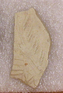 Molded Ceramic Fragments, Earthenware; molded, incised