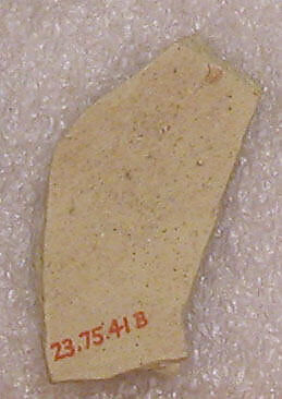 Molded Ceramic Fragments, Earthenware; molded, incised