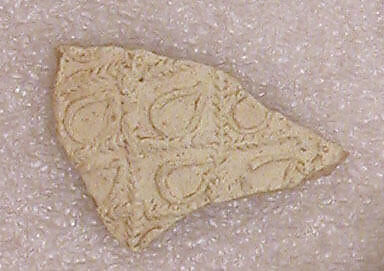 Molded Ceramic Fragments, Earthenware; molded, incised