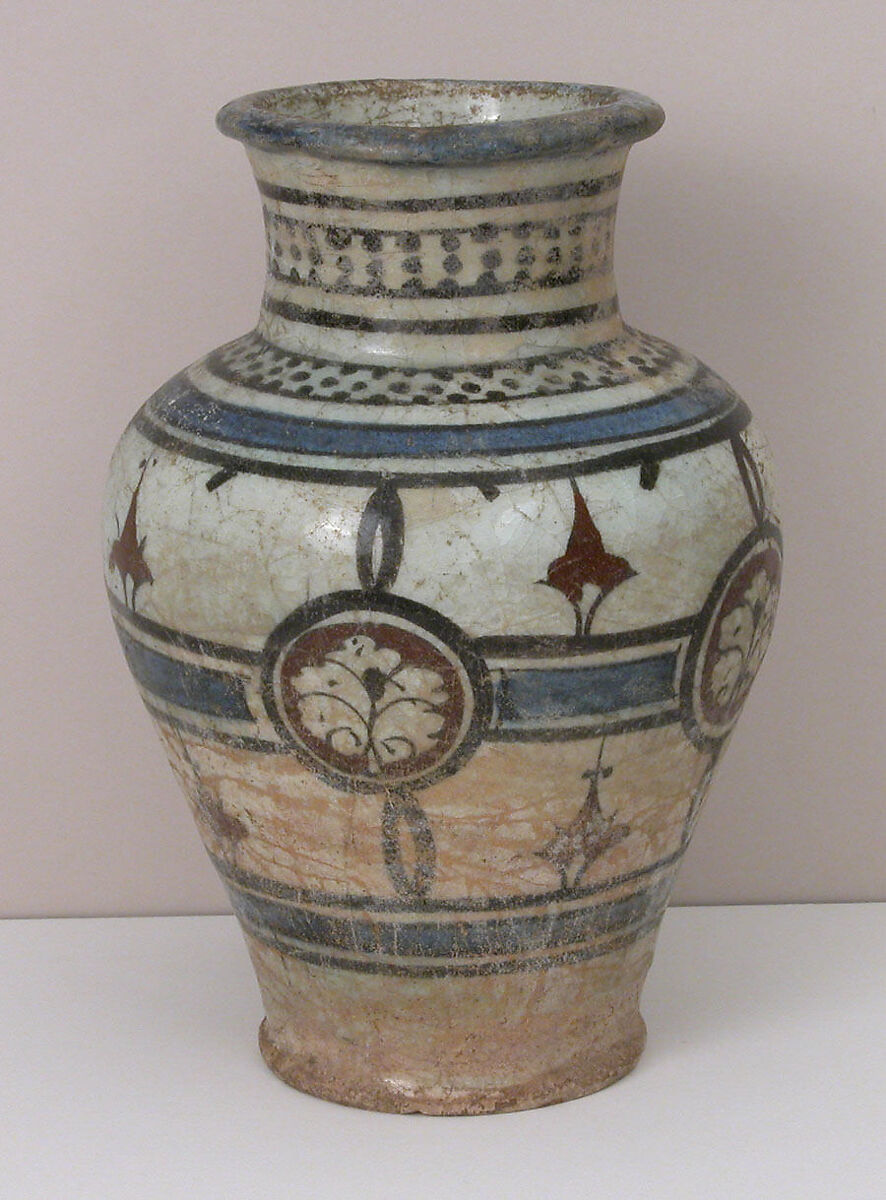 Jar, Stonepaste; polychrome painted under transparent glaze 